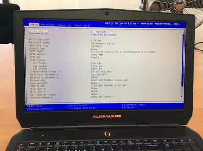 Alienware 17 R3 Gaming Laptop 17.3" i7-6700HQ+GEFORCE GTX960 128SSD+1TB WIn11