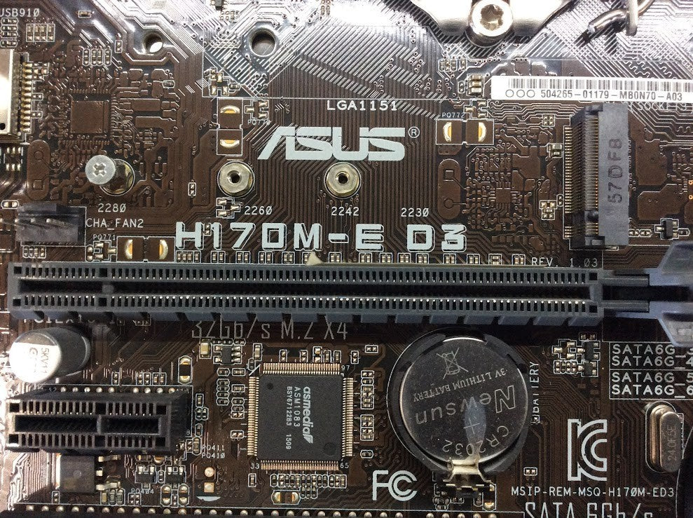 ASUS H170M-E D3 Motherboard microATX DDR3 LGA 1151 HDMI VGA DVI Intel H170 [AU]