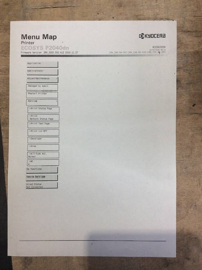 Kyocera Ecosys P2040dn A4 Mono Desktop Laser Printer - Tested [AU Stock]
