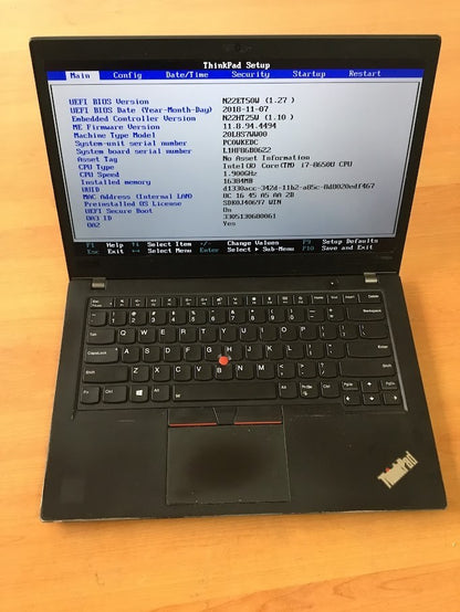 Lenovo ThinkPad T480s Laptop 14" i7-8650U 16GBRAM 256GB USB-C Win11 [AU Stock]A-