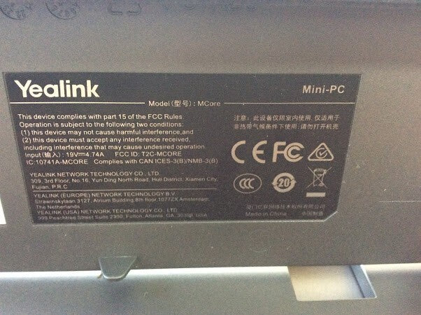 Yealink Mcore Mini PC Windows 11 IoT i5 8G/128SSD with Yealink UVC84 Camera