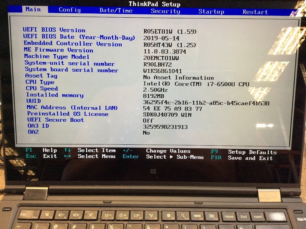 Lenovo ThinkPad Yoga 460 Laptop 14" i7-6500U 8GBRAM 512GBSSD Mini-DP HDMI W11 B