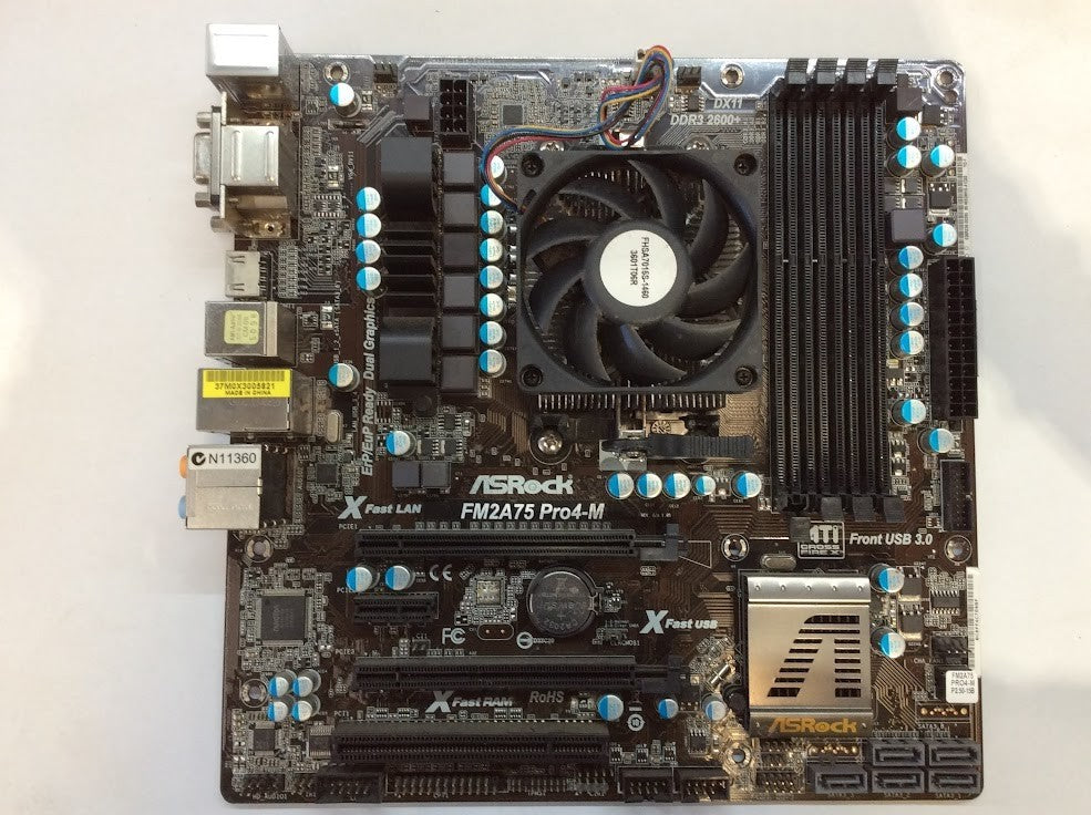 Asrock FM2A75 PRO4-M Motherboard mATX AMD Hudson D3 Socket FM2 + CPU AMD A4 5300