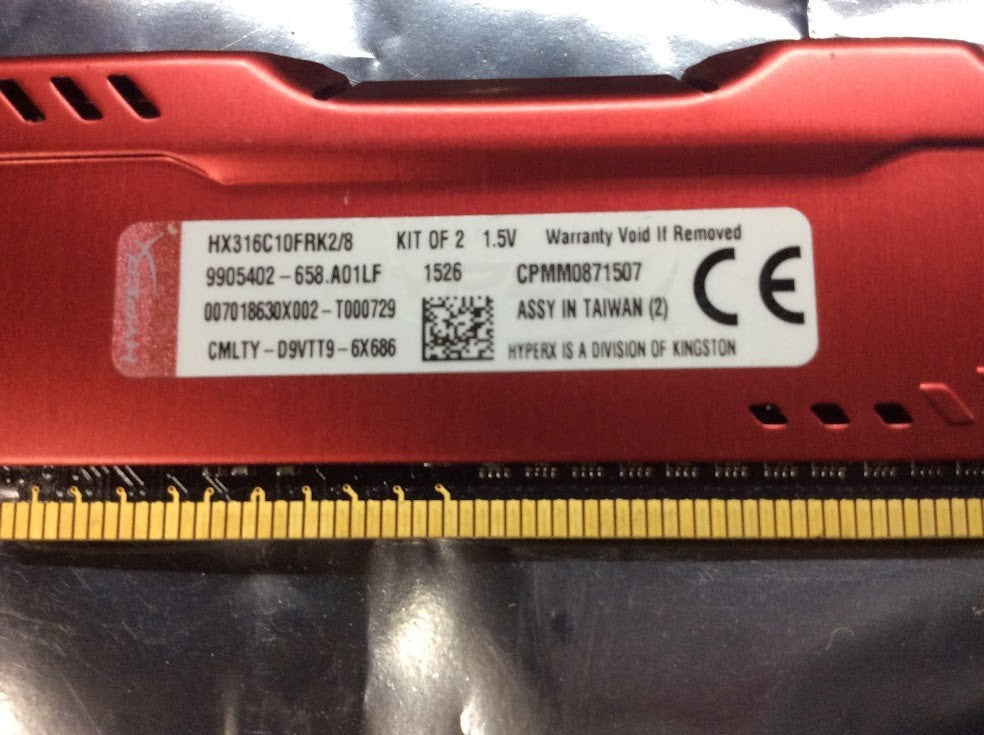 Kingston HyperX FURY HX316C10FRK2/8 DDR3 Desktop Memory KIT OF 2 [AU Seller]