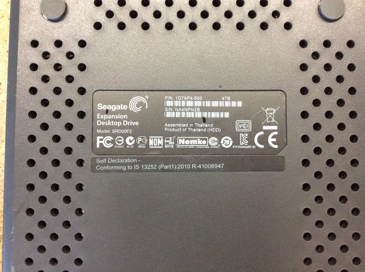 Seagate SRDOOF2 4TB External Desktop Hard Drive Black Au Seller