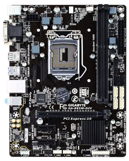 GIGABYTE GA-B85M-D2V Motherboard mATX DDR3 LGA 1150 USB3.0 DVI VGA Intel B85