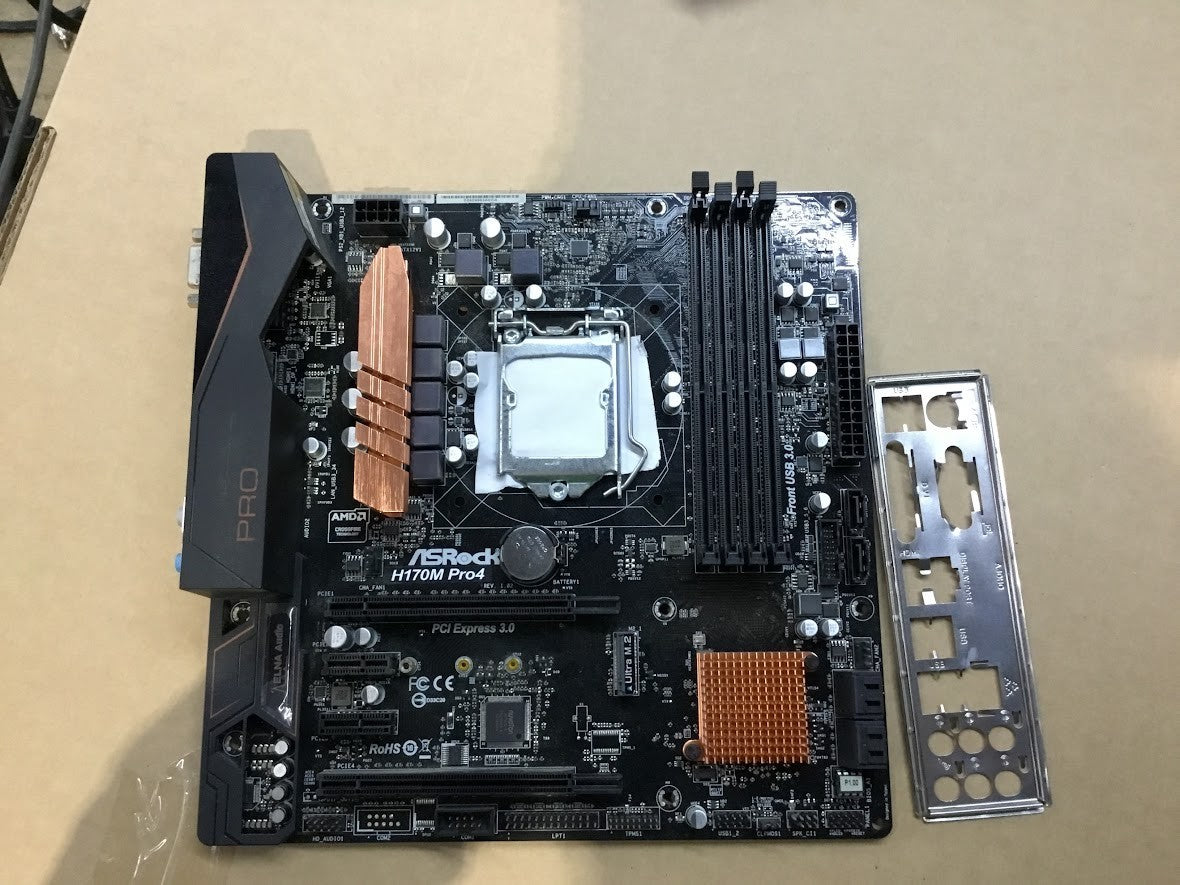 Asrock H170M Pro4 Motherboard mATX LGA 1151 VGA DVI HDMI Intel H170 Au Seller