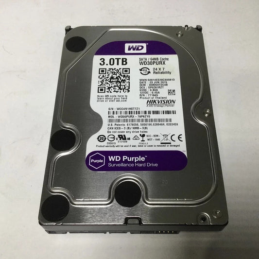 [AU]Western Digital 3TB 3.5" Hard Disk Drive 5400 RPM SATA 64MB WD30PURX-78P6ZY0