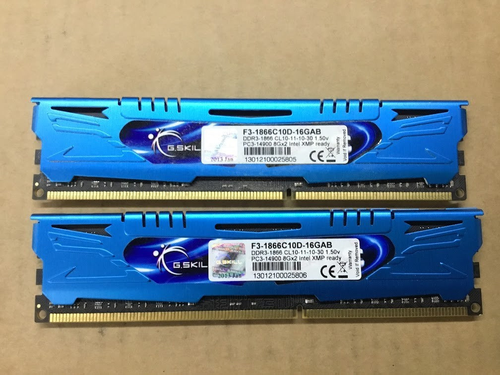 G.SKILL ARES DDR3 F3-1866C10D-16GAB 16GBRAM Desktop Memory Tested Au Seller