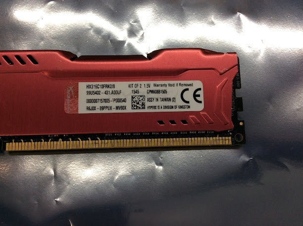 Kingston HyperX FURY HX316C10FRK2/8 Desktop Memory KIT OF 2 - Red [AU Seller]