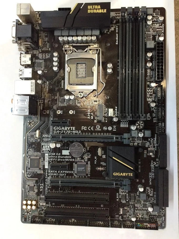 GIGABYTE GA-Z170-HD3 Motherboard ATX DDR4 LGA 1151 HDMI DVI VGA Intel Z170