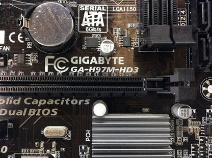 GIGABYTE GA-H97M-HD3 Motherboard microATX DDR3 LGA 1150 VGA HDMI DVI Intel H97