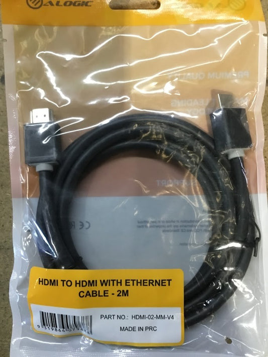 Brand New Alogic 2m HDMI to HDMI With Ethernet 2m Cable Black Au Seller