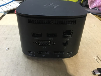HP HSN-IX01 Docking Station USB-C DP VGA with Charger + Thunderbolt Cable Black
