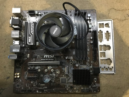 MSI B450M PRO-VDH Max Motherboard mATX AMD B450 + AMD Ryzen  5 5600G + CPU Fen