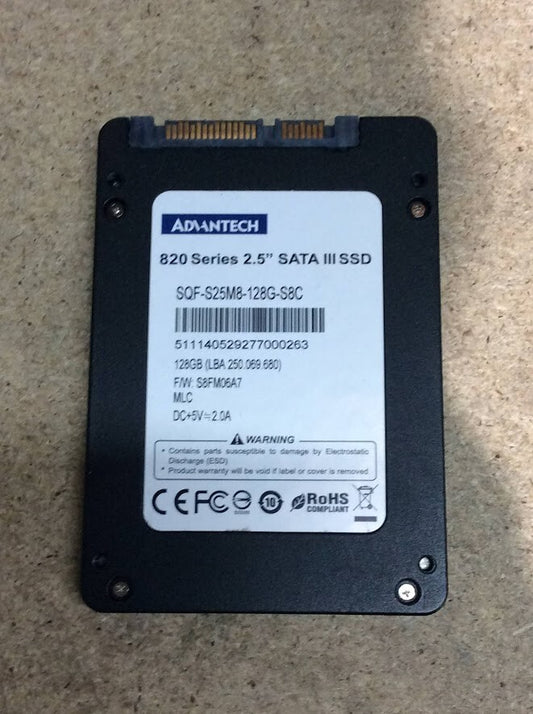 Advantech 128GBSSD SATA III SQF-S25M8-128G-S8C 2.5" Solid State Drive Black