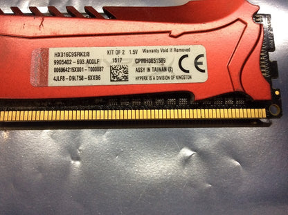 Kingston HyperX Savage HX316C9SRK2/8 DDR3 Desktop Memory KIT OF 2 [AU Seller]