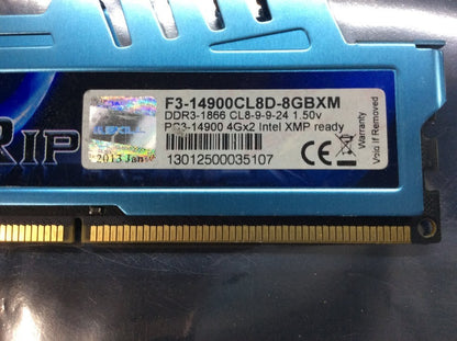 G.Skill RipjawsX FURY F3-14900CL8D-8GBXM DDR3-1866 Desktop Memory KIT OF 2 [AU]