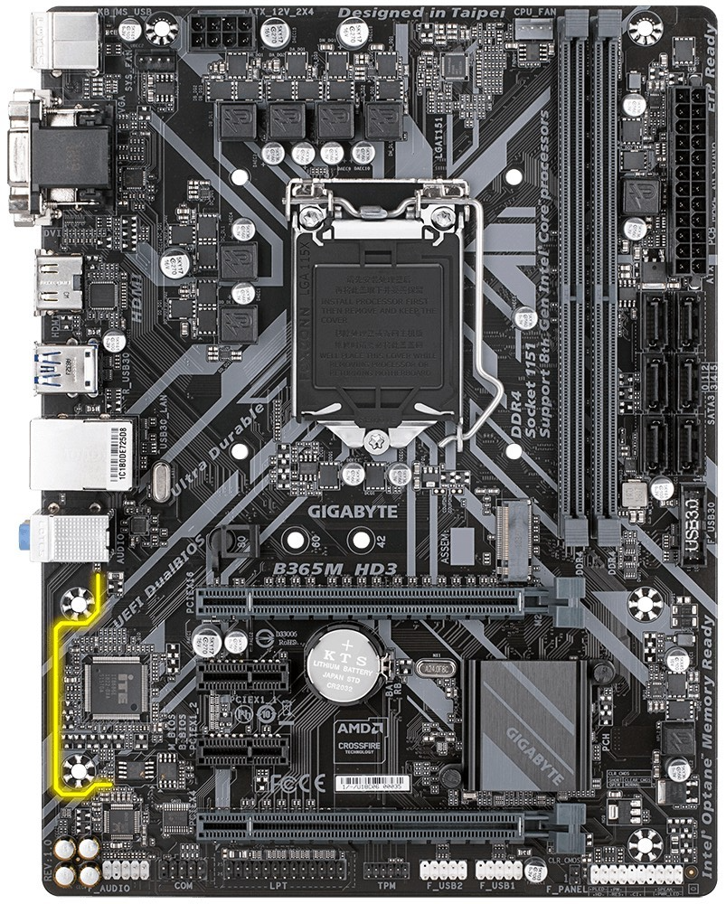 GIGABYTE B365M HD3 Motherboard microATX DDR4 LGA 1151 HDMI VGA DVI Intel B365