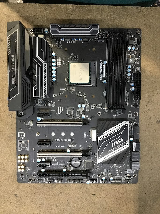MSI X370 SLI PLUS Socket AM4 ATX DVI HDMI USB-C AMD X370 With AMD Ryzen 5 2600