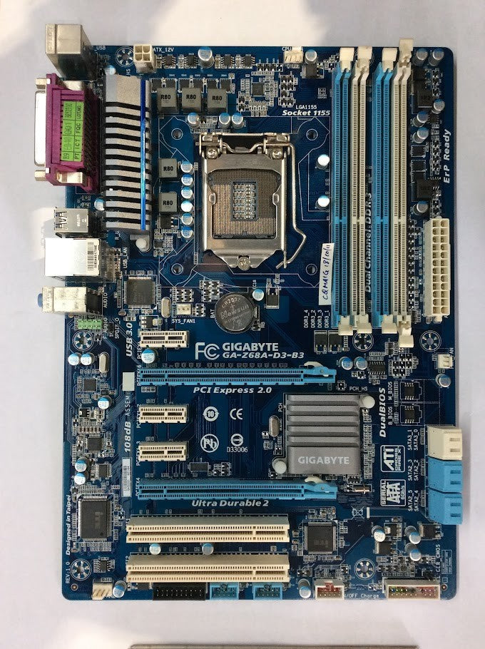 GIGABYTE GA-Z68A-D3 Motherboard ATX DDR3 LGA 1155 (Socket H2) Intel Z68 [AU]