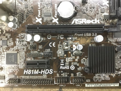 ASRock H81M-HDS Motherboard Micro ATX LGA 1150 DDR3 VGA DVI HDMI Intel H81