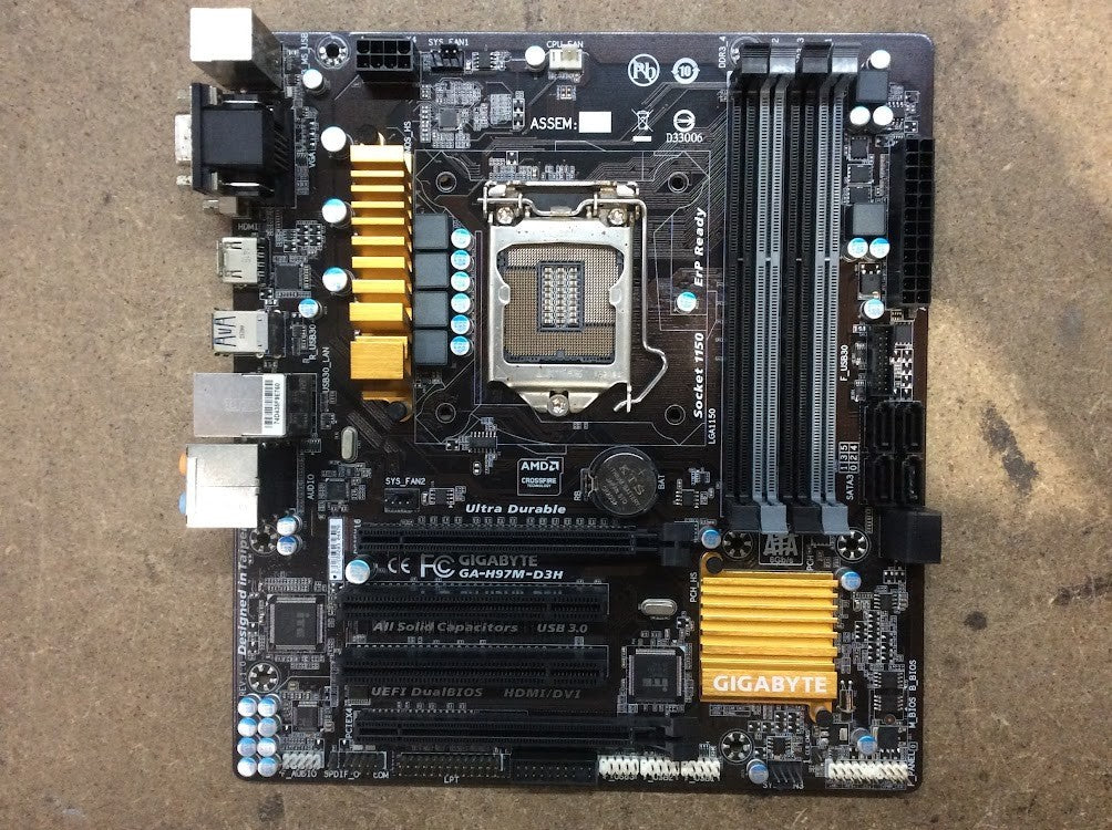 [AU]GIGABYTE GA-H97M-D3H Motherboard DDR3 mATX LGA 1150 DVI VGA HDMI Intel H97