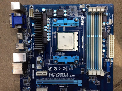 GIGABYTE GA-F2A75-D3H Motherboard ATX DDR3 AMD A75 Socket FM2 with AMD A10-5800