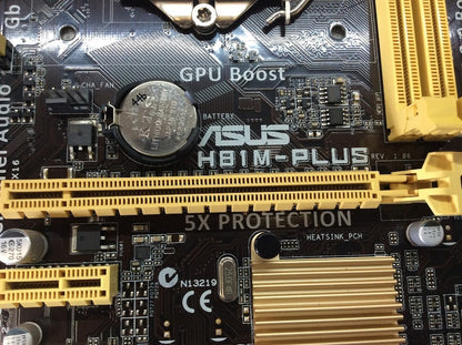 ASUS H81M-PLUS Motherboard microATX DDR3 LGA 1150 HDMI DVI VGA Intel H81 [AU]