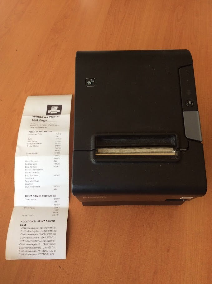 Epson TM-T88VI Monochrome Thermal Line Receipt Printer Tested Black Au Seller