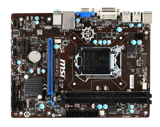 MSI H81M-P33 Motherboard micro ATX DDR3 LGA 1150 VGA DVI Intel H81 Au Seller