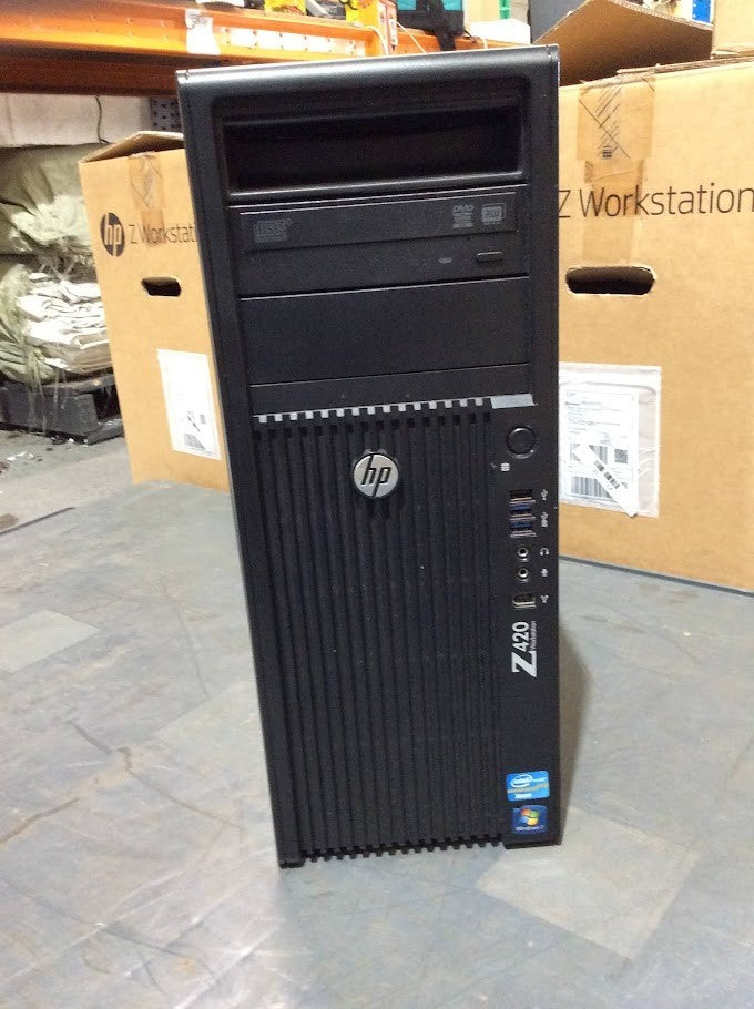 HP Z420 Workstation w/Liquid CPU Cooler E5-1620+NVIDIA 4000 16GB 256GBSSD W11 A-