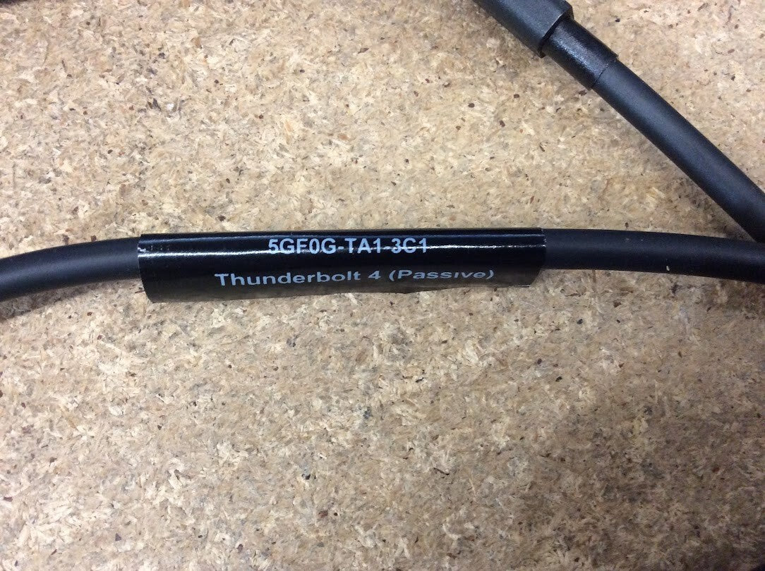Thunderbolt 4 Type-C Cable (Passive) 5GF0G-TA1-3C1 1M Black Au Seller
