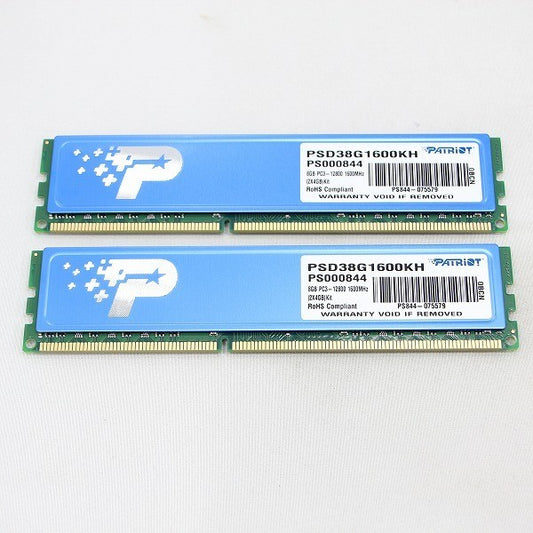 Patriot Signature PSD38G1600KH DDR3 1600MHz Desktop Memory KIT OF 2 [AU Seller]