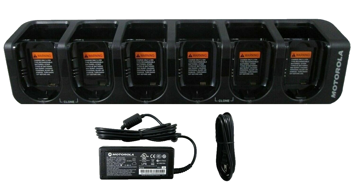 Motorola NNTN7981C 6-Unit Charger /Cloning With Charger+Power Cable+New in Box