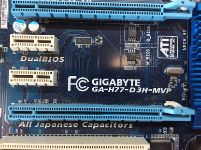 GIGABYTE GA-H77-D3H-MVP Motherboard ATX DDR3 LGA 1155 HDMI DVI VGA Intel H77