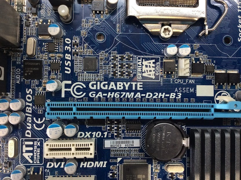 GIGABYTE GA-H67MA-D2H-B3 Motherboard micro ATX LGA 1155 VGA HDMI DVI Intel H67