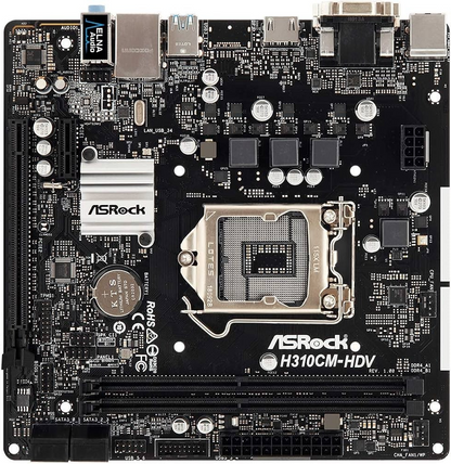 Asrock H310CM-HDV Motherboard microATX LGA 1151 VGA DVI HDMI Intel H310 [AU]