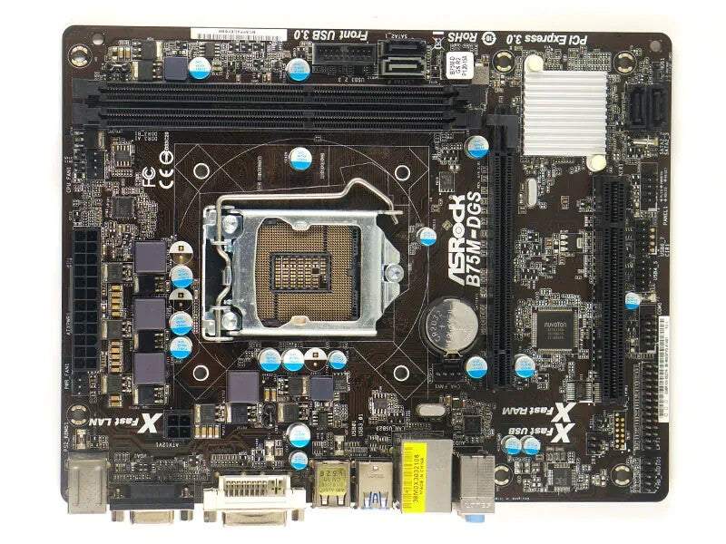 ASRock B75M-DGS Motherboard mATX DDR3 LGA 1155 VGA DVI USB3.0 Intel B75 Au Stock