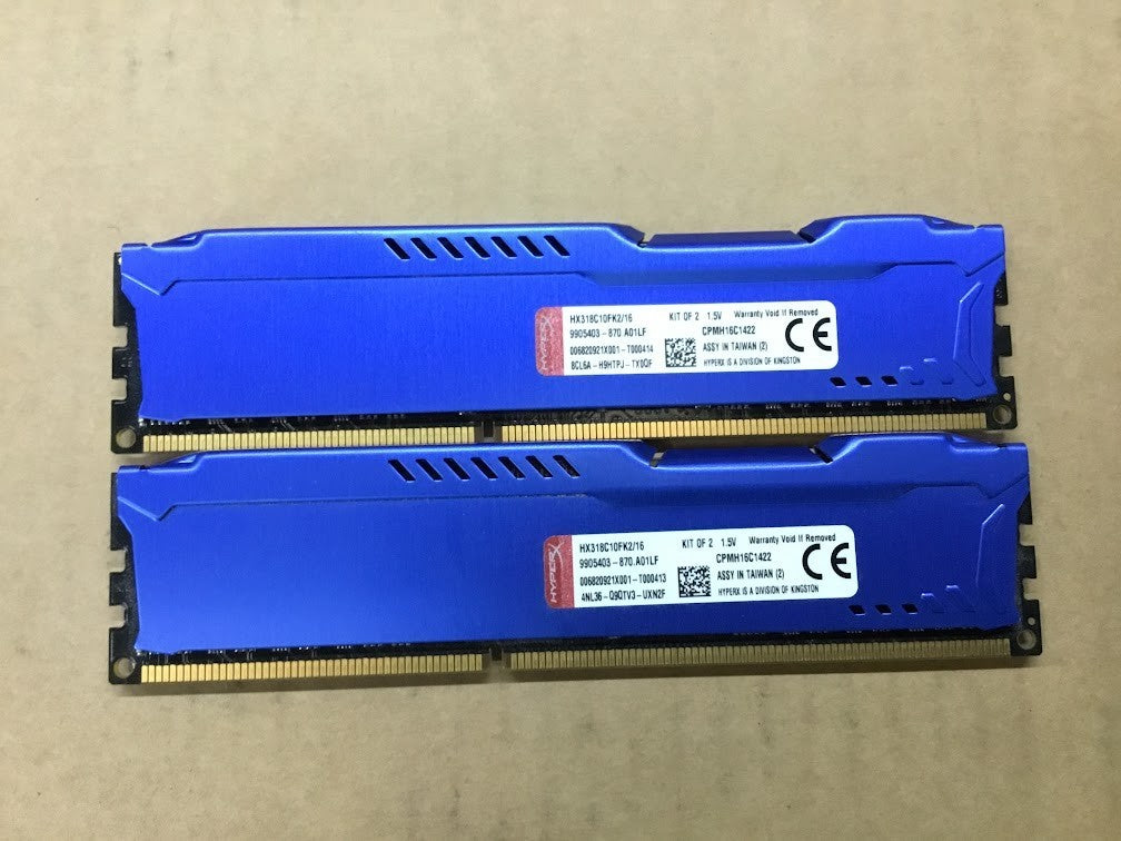 Kingston HyperX FURY DDR3 HX318C10FK2/16 16GBRAM Desktop Blue Memory Au Seller