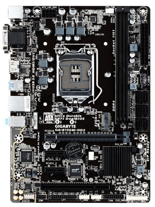 GIGABYTE GA-B150M-HD3 Motherboard microATX DDR4 LGA 1151 VGA HDMI DVI Intel B150