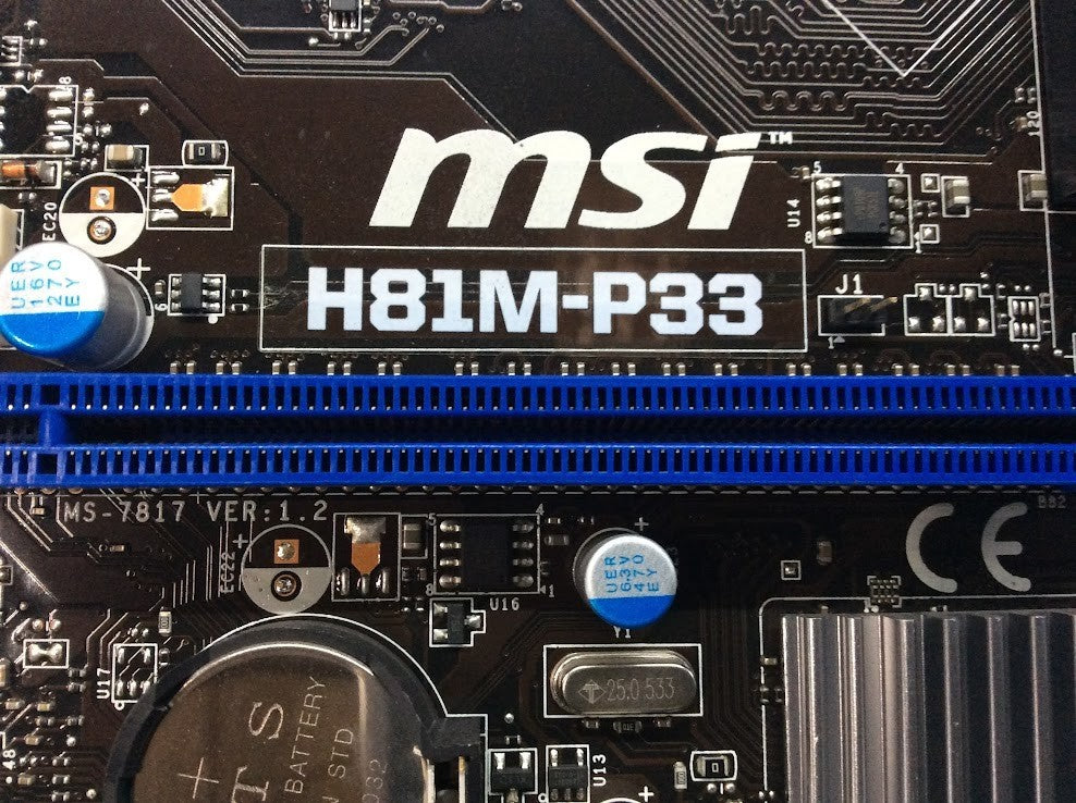 MSI H81M-P33 Motherboard microATX DDR3 LGA 1150 VGA DVI Intel H81 [AU Seller]