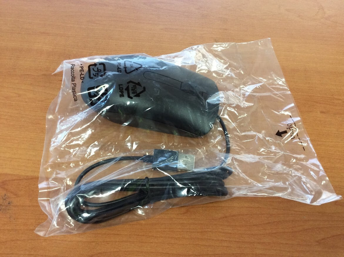 DELL MS116T1 Optical Wired Mouse USB Wheel Scroll Black Tested Au Seller