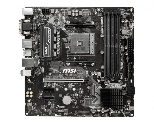 MSI B450M PRO-VDH Max Motherboard mATX AMD B450 + AMD Ryzen  5 5600G + CPU Fen