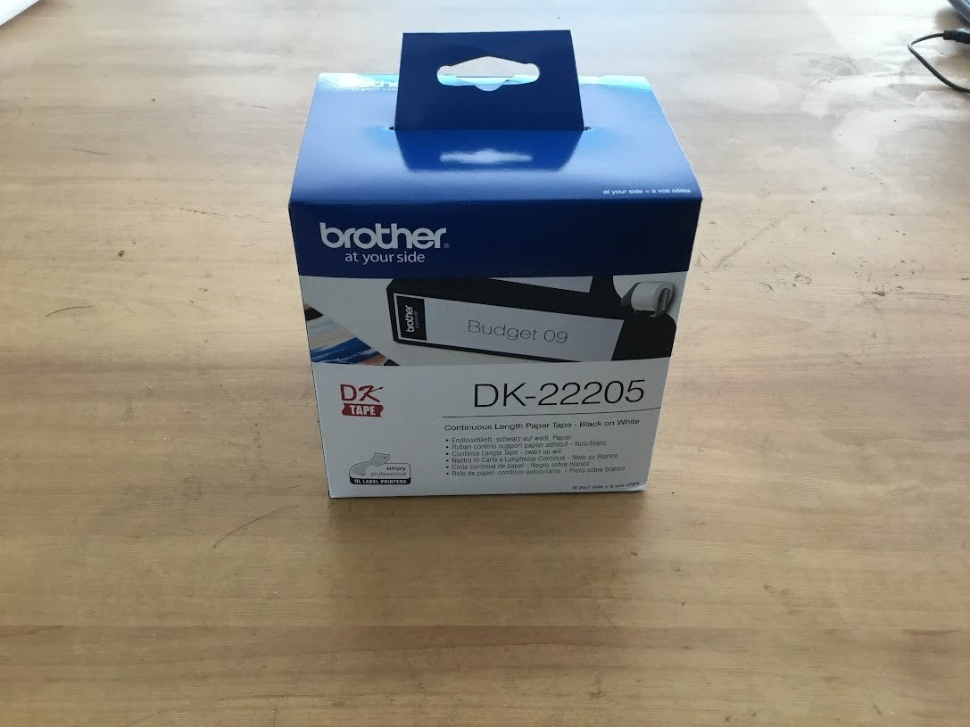 New Brother DK22205 White Roll White Paper Roll (62 mm x 30.48 m) - [AU Seller]