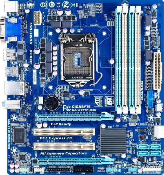 GIGABYTE GA-B75M-D3H Motherboard DDR3 mATX LGA 1155 VGA DVI HDMI Intel B75 [AU]