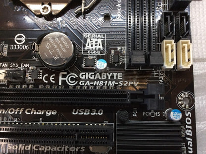 [AU]GIGABYTE GA-H81M-S2PV Motherboard DDR3 microATX LGA 1150 DVI VGA Intel H81