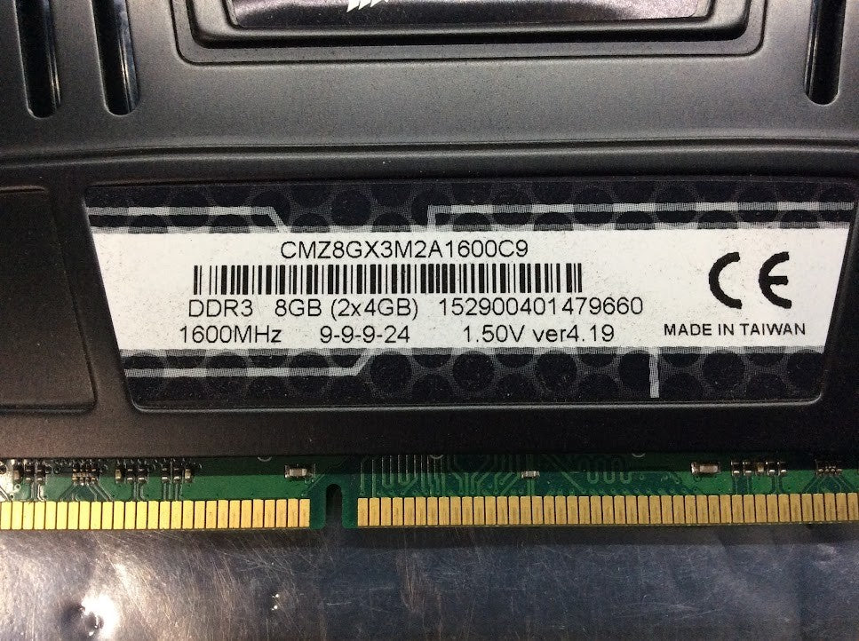 Corsair Vengeance CMZ8GX3M2A1600C9 8GB DDR3 1600MHz Desktop Memory KIT OF 2 [AU]