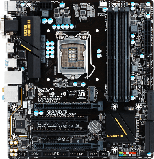 GIGABYTE GA-B170M-D3H Motherboard microATX DDR4 LGA 1151 HDMI VGA DVI Intel B170
