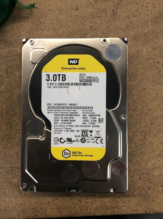 Western Digital 3TB Desktop 3.5" HDD SATA WD3000F9YZ-09N20L1 Hard Disk Drive